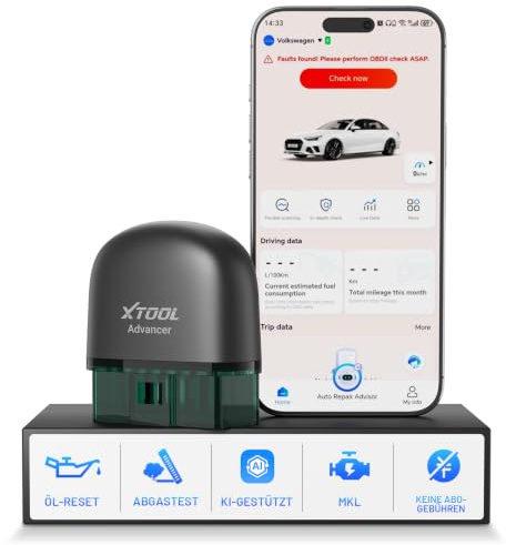 XTOOL AD20 Pro OBD2 Scanner Bluetooth, Full System Car Diagnostic Tool with AI Analysis, Wireless OBD Reader & Fault Code Reader, Oil Reset, Performance Test, Voltage Test, Free Update