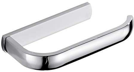 Flybath Toilet Roll Holder Without Cover Brass Stylish Loo Paper Rack Bathroom Tissue Holders Wall Mounted Polished Chrome