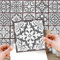 WALPLUS 24 Stück 15x15cm Vintage Cracked Design Medieval Wandfliesen Aufkleber Küchenrückwand Selbstklebende Fliesen Küche & Bad Dekoration Fliesenfolie Fliesenabziehbilder