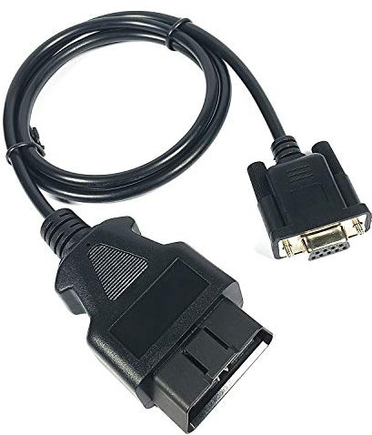 DB9 to OBD2 Cable RS232 Female Port to Male OBDII 16 Pin Adapter Diagnostic Extension Cord Connector(1M 3.3ft)