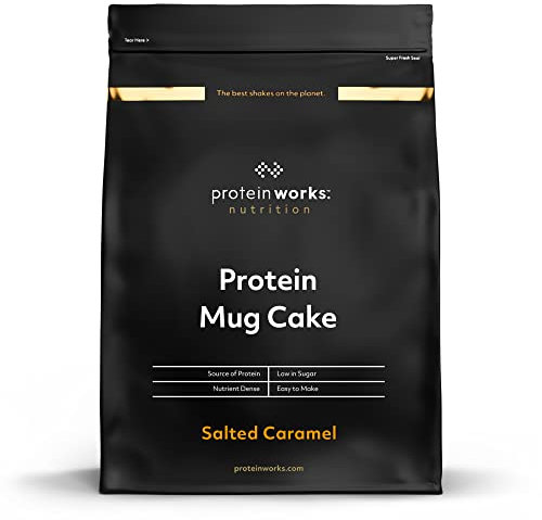 Mug Cake Protéiné | Caramel Salé | Nutritif, Doux et Délicieux | Protein Works | 500g