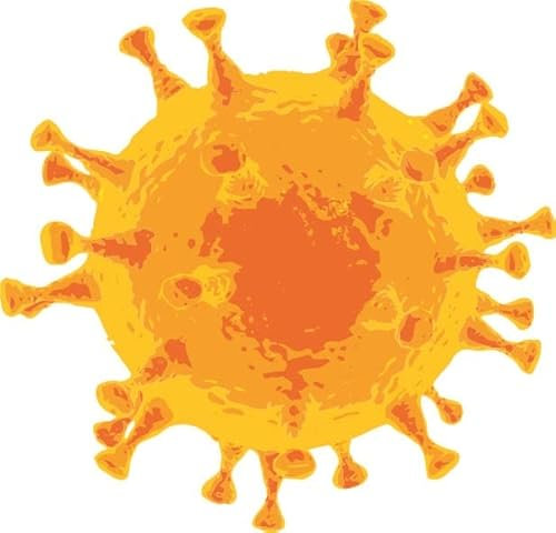 U24 Aufkleber Virus gelb 10 x 10 cm Autoaufkleber Sticker Konturschnitt
