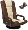 COSTWAY Bodenstuhl 360° drehbar, Bodensessel mit 6-Fach Verstellbarer Rückenlehne, Game Sessel gepolstert, Bodensofa Meditationsstuhl bis 140kg belastbar, Lazy Sofa (Braun)