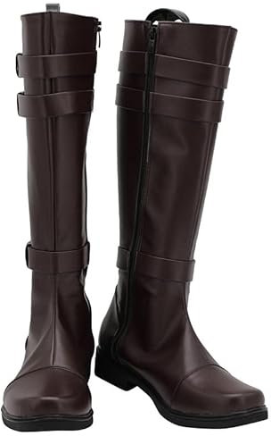 Lixinya Kenobi Krieger Anime Halloween Karneval Schuhe Cosplay Lange Stiefel Herren Braun EU 44