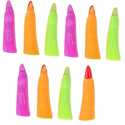 ibasenice 40 STK Gefälschte Nagel-fingerlinge Gefälschter Finger Ostern Fingerpuppen Maskerade Gefälschte Fingernägel Gefälschte Fingerabdeckung Daumen Drück Puppen Kind PVC Vorgeben