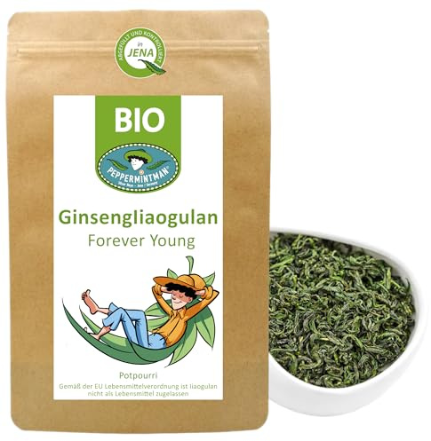 GinsengIiaogulan 500 g - Forever Young - traditionelle gerollte Blätter - PEPPERMINTMAN - Potpourri