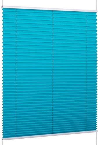 K-Home Klemmfix-Plissee Florida Petrol 65 x 210 cm (B x L) einzigartiges Design mit bezauberndem Lichteffekt