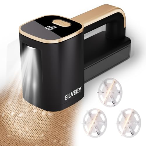 Eilveey Fabric Shaver, Lint Shaver, Lint Remover Defuzzer Sweater Shaver for Clothes and Furniture, Black