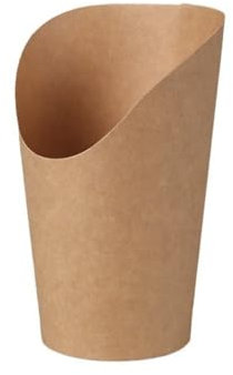 50 Piezas Cajas para Papas Fritas, 12OZ Vasitos para Aperitivos Carton, Vasos de Papel Kraft,recipientes para aperitivos Carton de papel kraft