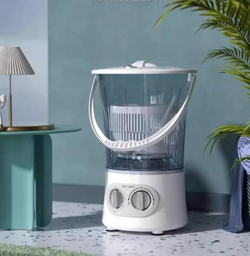 Machine à Laver Compact et Portable, Mini-Lave-Linge Laveuse pour sous-vêtements Chaussettes Appartement Camping-Car Voyage, Lave-Linge Semi-Automatique
