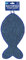 Rosewood Battersea Fish Shaped Cat Scratcher, Non-Slip Hanging Scratching Carpet Toy, Blue, 43cm Long
