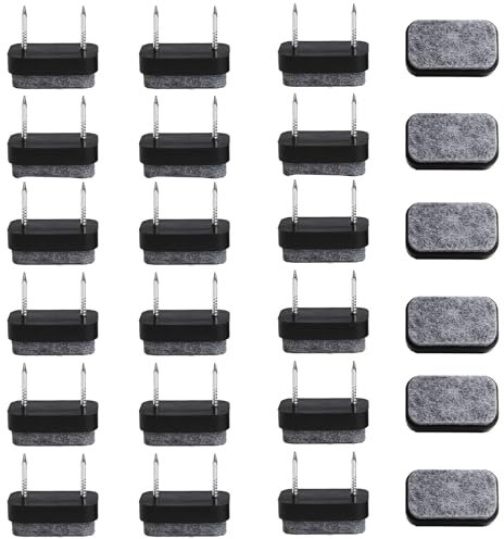 24 Stück Filzgleiter Nagel Möbelgleiter,Stuhlgleiter mit weichem Filz,Stuhl Filzgleiter mit verbesserter Passform,Gleiter für Stühle,Möbel Filz selbstklebend für Möbelfüße mit Aufbewahrungsbox