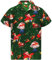 King Kameha Funky-Hawaii-Hemd, Weihnachten, Herren, Kurzarm, Chistmas-Space-Santa, Grün, 4XL