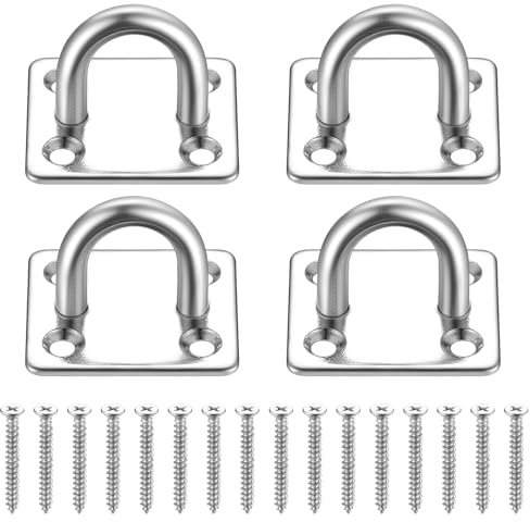 Ganchos de techo de acero inoxidable, 4 unidades, ganchos de columpio, fijación para saco de boxeo, hamacas, soporte de techo para suspensión, hamaca, saco de boxeo, yoga, resistente, soporta hasta