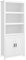 Panana 5 Tier Bookshelf with 2 Doors Cupboard, Wooden Tall Bookcase Cube Shelves Storage Cupboard Organizer Display Free Standing Unit (White)