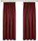 Deconovo Lot de 2 Rideaux Occultants Isolants Termique avec Argente Motif Imprimé No?l Rouge 117x183cm Rideau de Porte Design