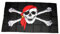 Fahne/Stockflagge Pirat rotes Kopftuch 30 x 45 cm Flagge