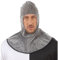 W WIDMANN MILANO Party Fashion 3287A - Mittelalterliche Ritterkapuze, Silber, Krieger, Hut, Kopfschmuck, Accessoire, Karneval, Mottoparty