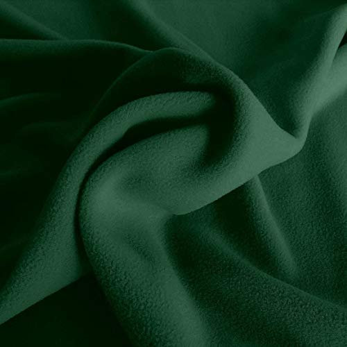 STOFFKONTOR Polar Fleece Stoff Meterware, Fleecestoff zum Nähen mit Antipilling Eigenschaften - Tannen-Grün