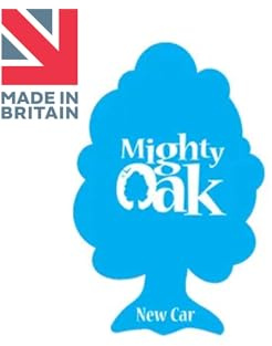 5 x MIGHTY OAK AIR FRESHENER CAR / HOME / OFFICE - NEW CAR - BLUE - 5 PACK