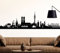 Wandtattoo-Günstig Wandaufkleber Skyline München I dunkelgrau (BxH) 200 x 56 cm I Stadt Wohnzimmer Flur Küche Kinderzimmer Schlafzimmer Wandsticker Aufkleber Sticker G139