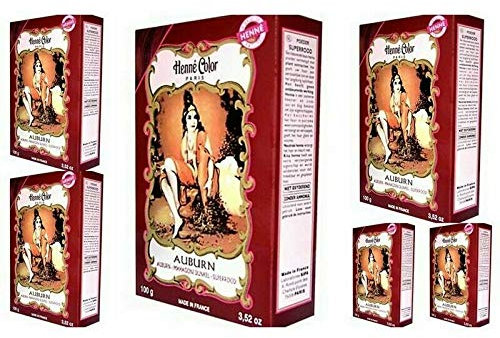 Juego de 6 kits de henna en polvo, cobriza, 100 g