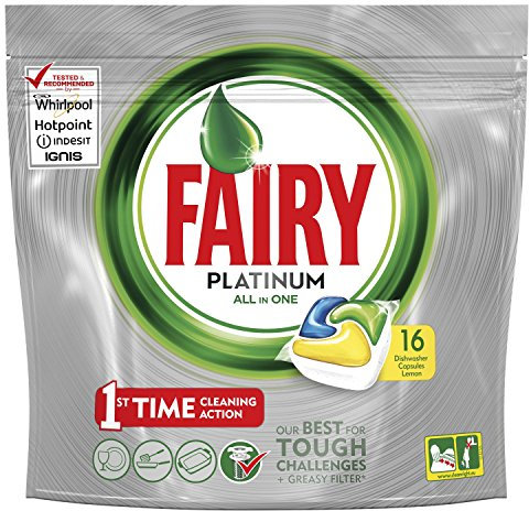 Fairy Platinum Spülmaschinentabs, Packung Zitrone 16 Pezzi