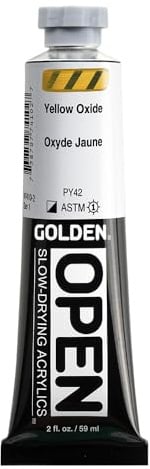 GOLDEN OPEN Slow-Drying Acrylics, Yellow Oxide, 2 fl. oz. Tube