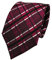 TigerTie cravate en soie rouge bordeaux bordeaux noir blanc à carreaux cravate en soie