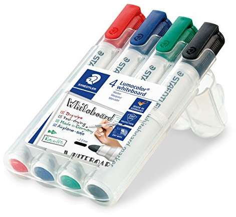 STAEDTLER Whiteboard Marker farblich sortiert 2mm Inhalt 4 Farbe