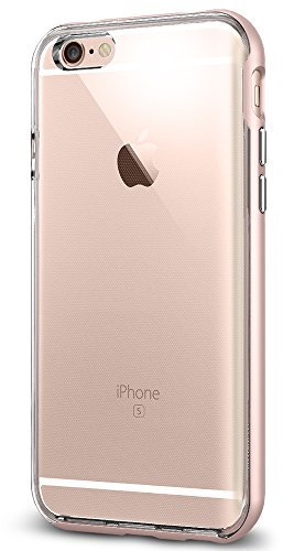 Spigen Neo Hybrid EX Premium Bumper Clear TPU/PC Frame Slim Dual Layer Case for iPhone 6/6S - Rose Gold