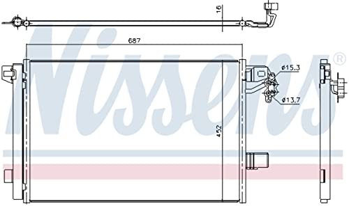 Nissens 940345 Kondensator, Klimaanlage