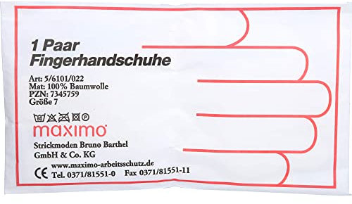 Strickmoden Bruno Barthel GmbH & HANDSCHUHE Strick Baumwolle Gr. 7 dünn 2 St
