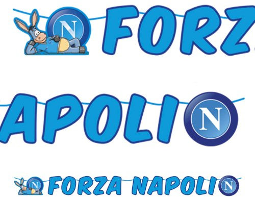 Festone per festa scritta TANTI AUGURI - lunghezza 6 metri - Licenza Ufficiale SSC Napoli 66029