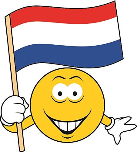 U24 Aufkleber Smily Niederlande Holland Fahne Flagge Autoaufkleber Sticker Konturschnitt