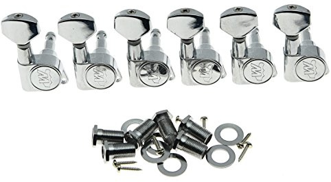 Wilkinson E-Z LOK Gitarrenmechaniken, Stimmschlüssel, Wirbel und Mechaniken in Chrom für Stratocaster und Telecaster