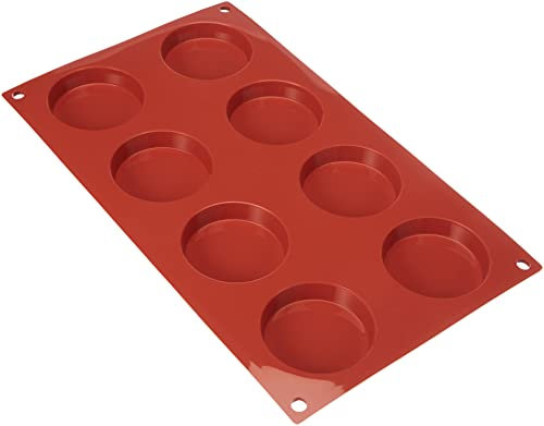 Silikomart SF029/C 20.029.00.0060 SF 29 FLORENTINS - SILICONE MOULD ø60 H 12 MM, Braun