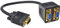 kenable HQ Männlich VGA Zum 2 x Weiblich VGA Kabelverteiler Y-Adapter Vergoldeten Verbindungen 20 cm