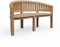 KMH Gartenbank Banana 3-Sitzer Bananenbank/Affenbank handgefertigt aus massivem Teakholz Parkbank aus Teak Holz - stabile Bank aus Holz für Garten Terrasse Balkon