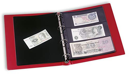 Banknotenalbum VARIO, inkl. 10 Hüllen, rot