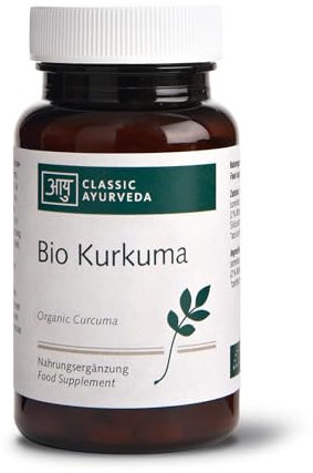 Classic Ayurveda - Bio Kurkuma Kapseln - 31 g, ca. 60 Kapseln - Nahrungsergänzungsmittel mit Curcumin