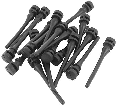 sourcing map 20 Pcs PC Cooling Fan Rubber Damping Silicone Screw Black