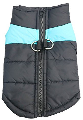 Idepet Haustier Hund Warm Mantel Jacke Wasserdichte Kleidung Kleine mittlere große Haustier Hund Katze Bekleidung Bekleidung Frühling Herbst Winter- (L, Blau)