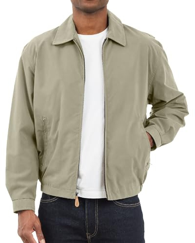 LONDON FOG Herren-Golfjacke mit Reißverschluss vorne (Normale und große Größen)