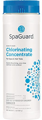 SpaGuard Spa Chlorinating Concentrate, 2 lb, Single, Advanced Spa Water Treatment for Hot Tubs and Spas, Quick Dissolving Oxidizer