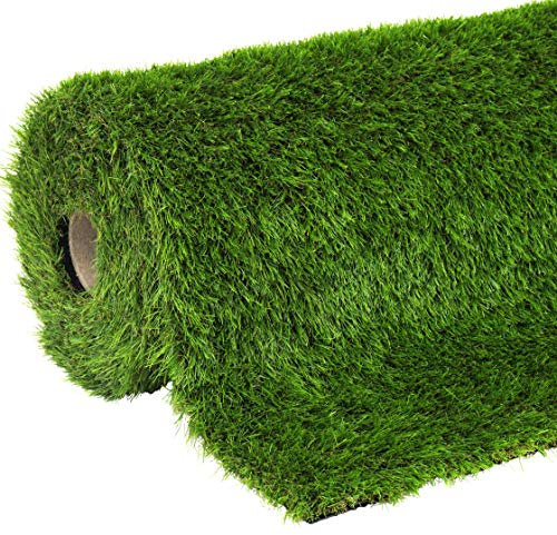 Windhager Kunstrasen WIMBLEDON Rasenteppich 100 x 400 cm wasserdurchlässig mit Drainagefunktion für Balkon und Terrasse, UV-beständig Florhöhe 40 mm , 06712