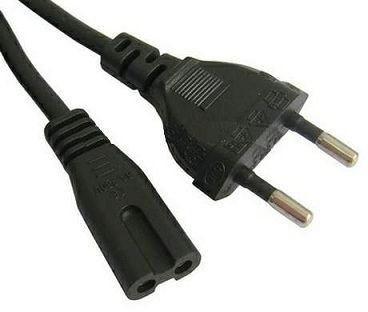 Cable de alimentacion a Red Tipo 8 Cable Corriente 1,2m (Radio CD Video y Otros)