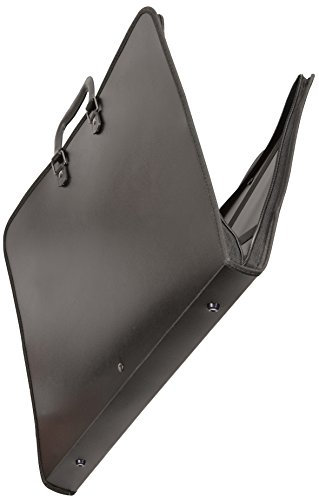 Clairefontaine ZPC-A1Z Press Book Zeichenmappe (PP, Reißverschluß, Griff, innen Gummizüge, Schutzkappen zum Abstellen, für DIN A1, 59,4 x 84 cm) schwarz