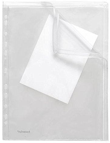 Doppel-Gleitverschlussbeutel, A4, mit Abheftrand, PVC farblos transparent, 10 Stück