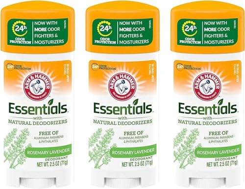 Arm & Hammer Essentials Natural Deodorant, Fresh - 2.5 oz - 3 pk